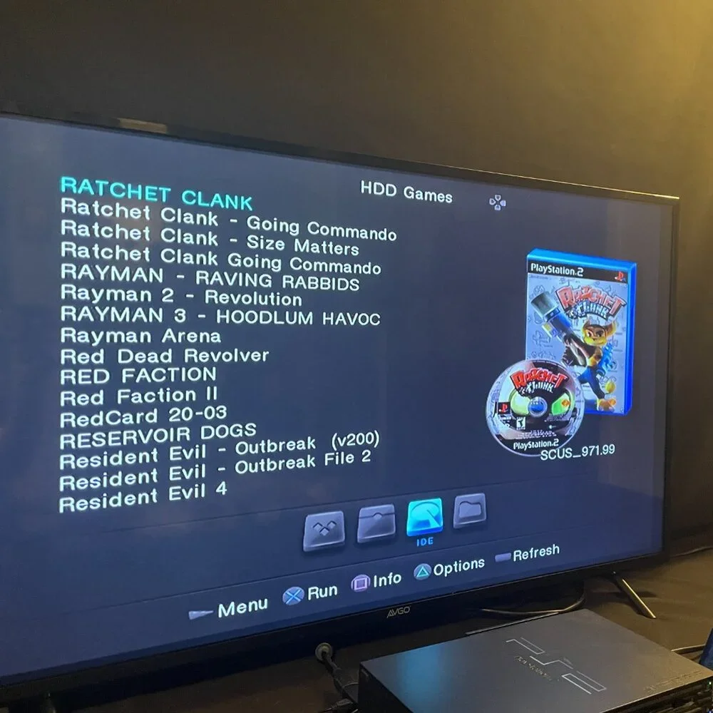 Playstation 2 Ps2 4TB Drive, Red Wireless Controllers, Games, Hdmi With Accessor